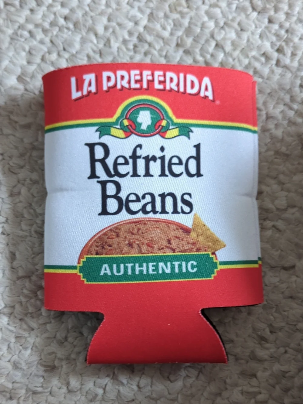 La Preferida Refried Beans Can Cozy - Red, White, Green